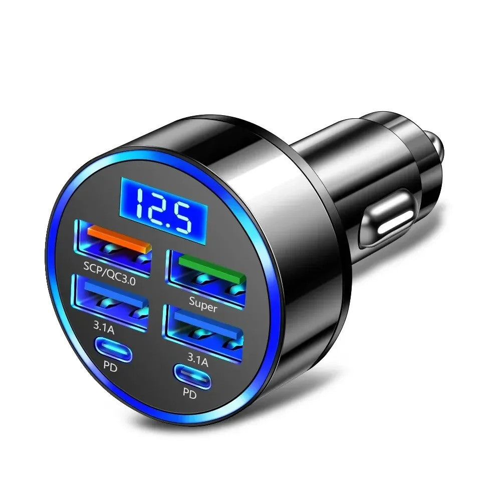 6 Port Car Charger / Cigarette Lighter Adapter