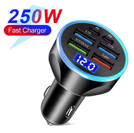 6 Port Car Charger / Cigarette Lighter Adapter