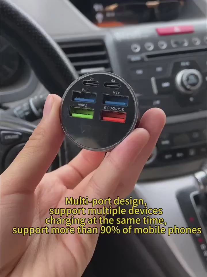 6 Port Car Charger / Cigarette Lighter Adapter